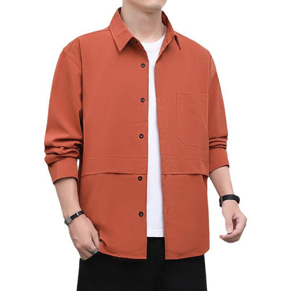 Herren Hemdjacke Lässig Outdoor mit Struktur Optik
