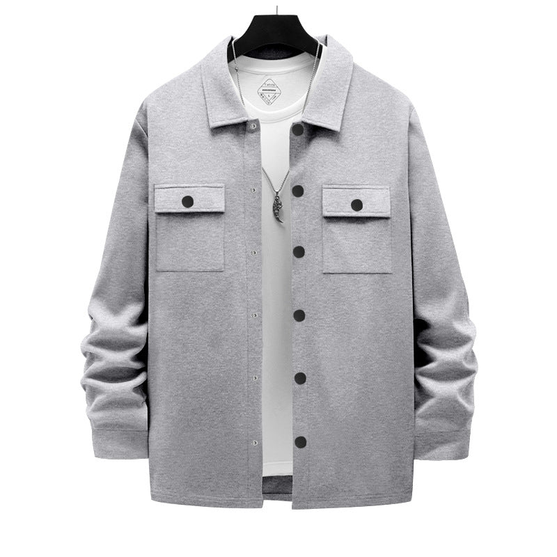 Herren Hemdjacke Modern mit Taschen Komfortable Schnitt