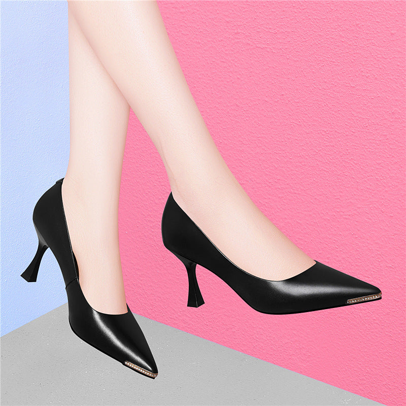 Damen High Heels Elegante Absatz Schuhe Schwarz