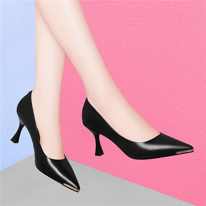 Damen High Heels Elegante Absatz Schuhe Schwarz