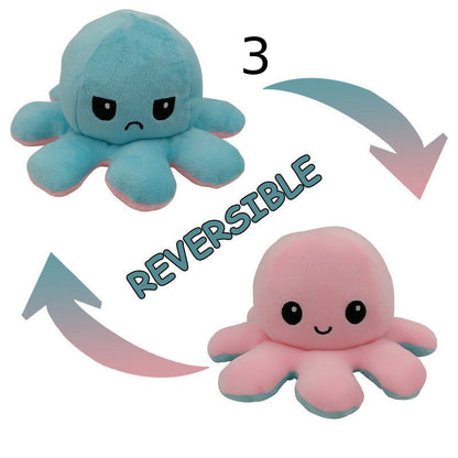 Reversibler Plüsch Octopus Kuscheltier Einzigartig
