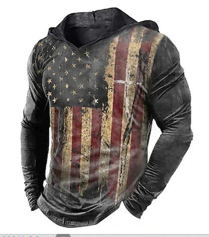 Herren Langarmshirt Vintage Flaggen Berlin Style