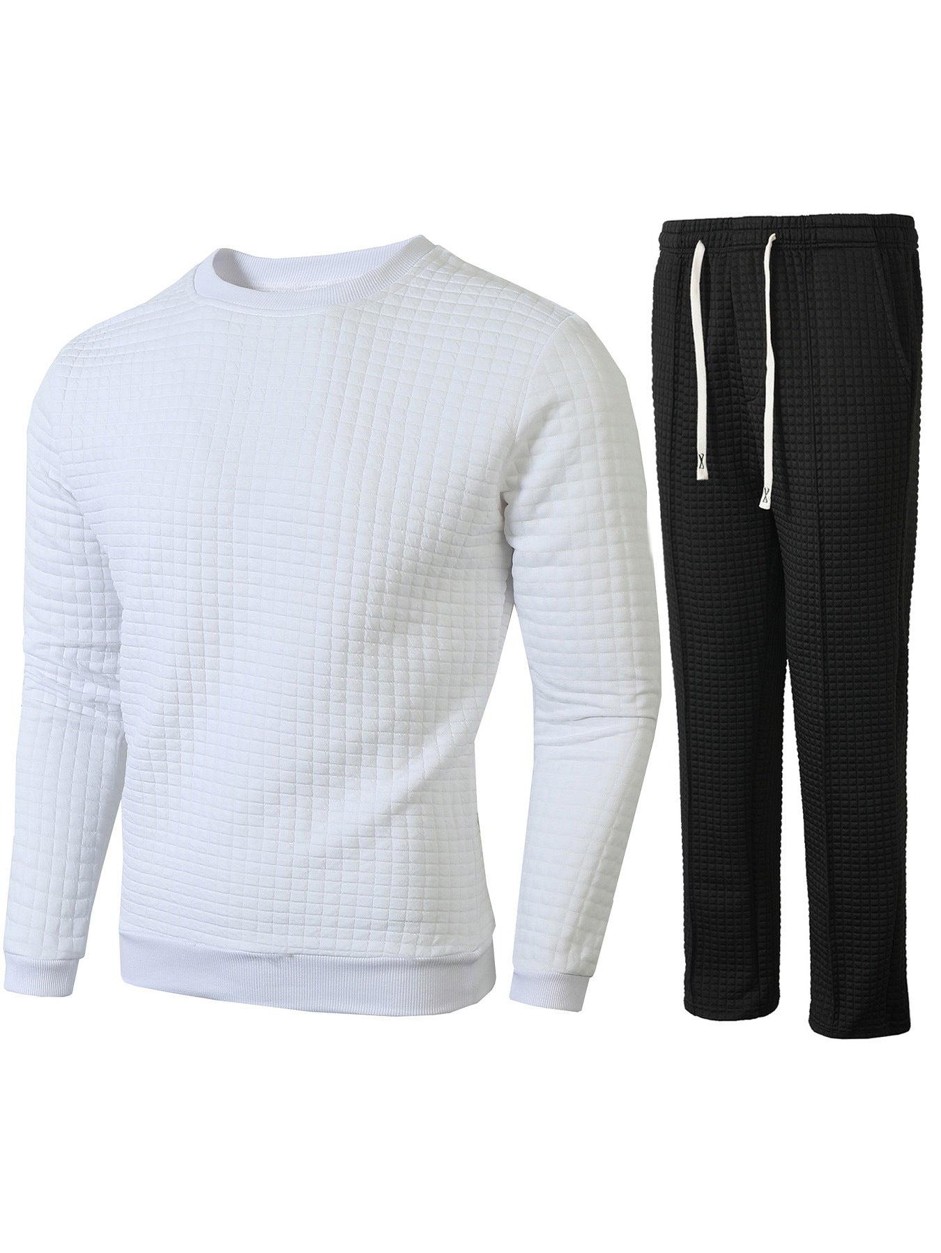 Herren Sweatshirt Jogginghose Set Bequem Sportlich Grau