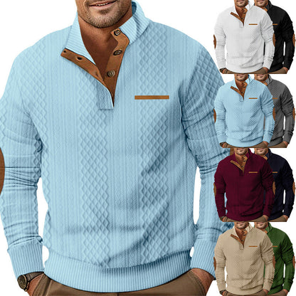 Herren Strickpullover Modern mit Kontrastdetails und Struktur - BerlinGlamour