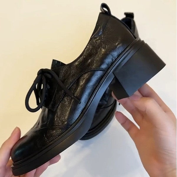 Damen Schnürschuhe Klassisch Komfort Blockabsatz Schuhe