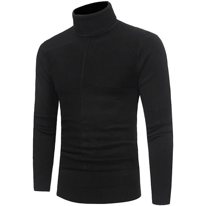 Herren Rollkragenpullover Weich Strick Qualität Made