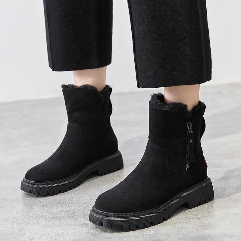 Damen Winterstiefel Kuschelig Rutschfest Kunstfell