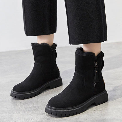 Damen Winterstiefel Kuschelig Rutschfest Kunstfell