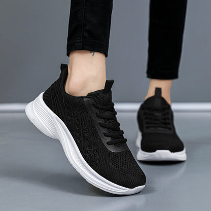 Damen Laufschuhe atmungsaktiv Flexibel Komfort Schwarz