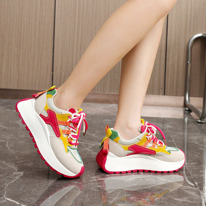 Damen Sneaker Sportlich Bequem Bunt