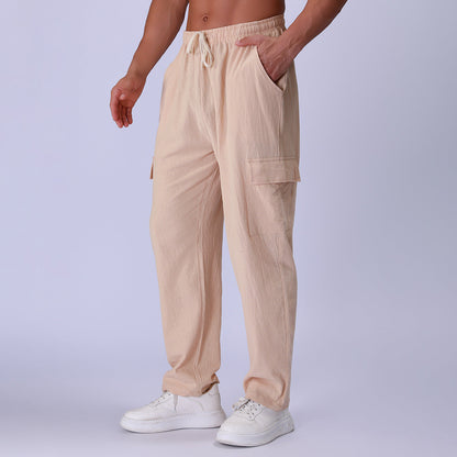 Herren Cargo-Hose Funktionale Taschen Bequem - BerlinGlamour