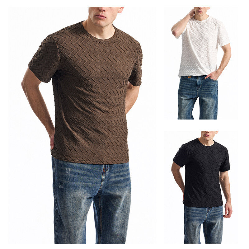 Herren T-Shirt Lässig Strukturiert Modern Berlin Style