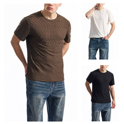 Herren T-Shirt Lässig Strukturiert Modern Berlin Style