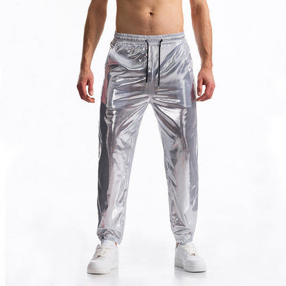 Herren Sporthose Glänzend Elastisch Sportliche Hose