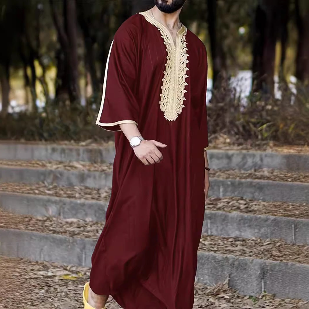 Herren Kaftan Traditionell Stickerei Elegant - BerlinGlamour