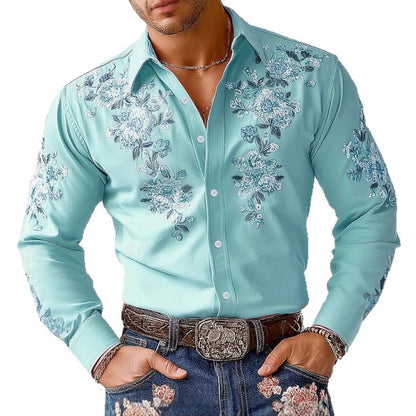 Herren Hemd mit Blumenmuster Elegant Modern