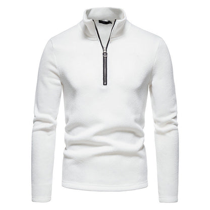 Herren Pullover Sportlich Hochkragen Reißverschluss Modern