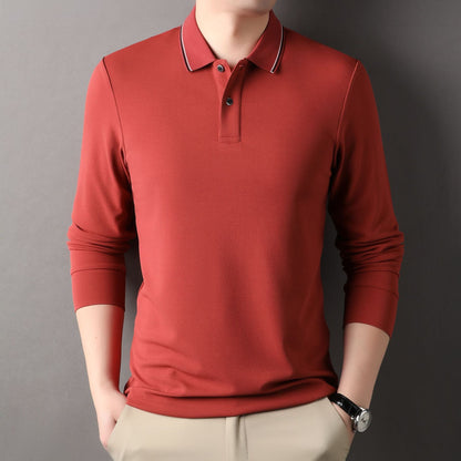 Herren Polo Langarm Moderner Kragen Stylisch Elegant