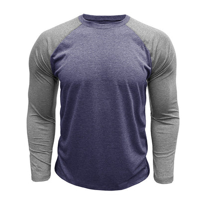 Herren Langarmshirt Sportlich Raglan Ärmel Modern