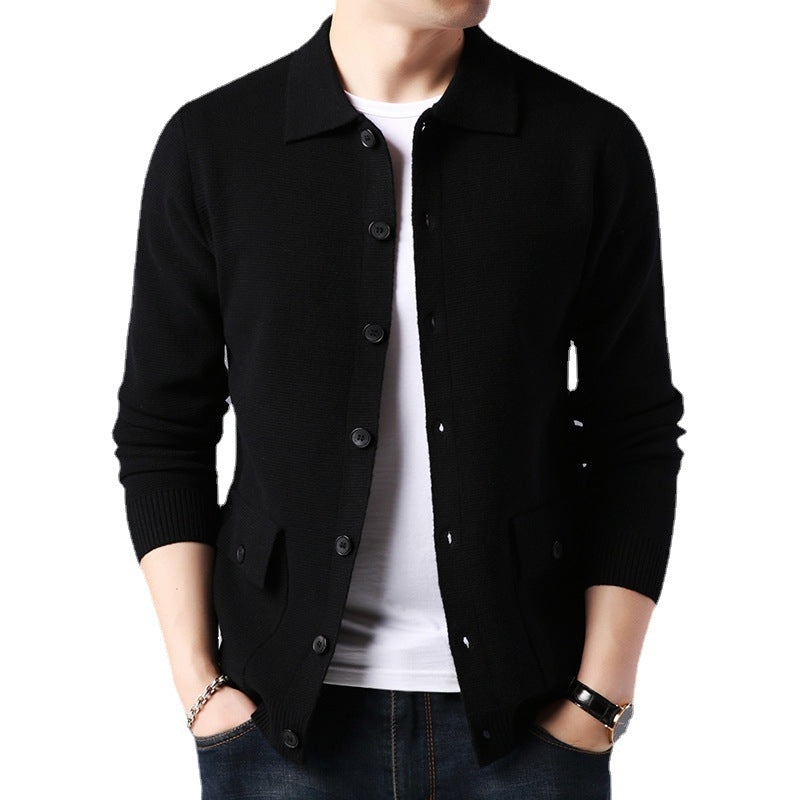 Herren Strickjacke Modern mit Taschen V-Ausschnitt Elegante