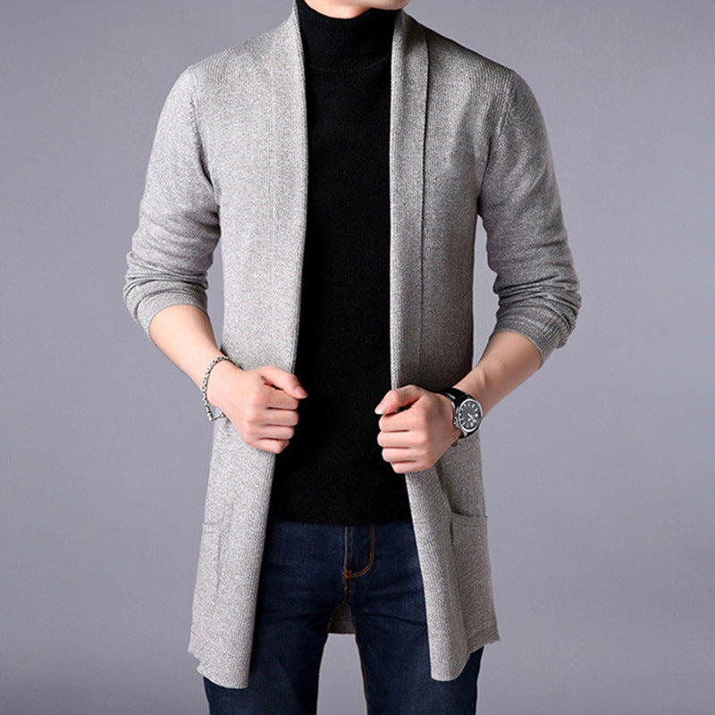 Herren Strickjacke Offener Schnitt Mit Taschen Casual - BerlinGlamour