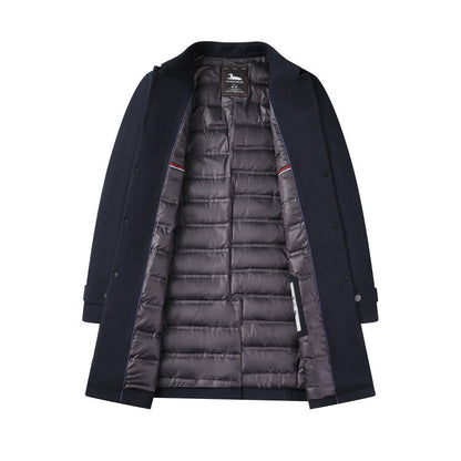 Herren Übergangsjacke Elegant Schwarz Modern