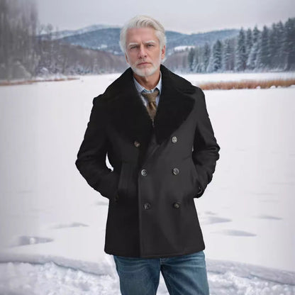 Herren Dufflejacke Modern mit Weichem Kragen und Taschen