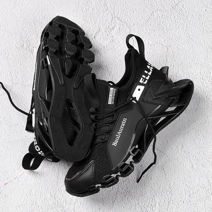 Damen Sport-Sneaker Atmungsaktiv Leichtlaufend Schwarz
