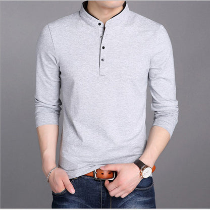 Herren Langarm-Shirt Moderner Schnitt Baumwolle Hochwertig