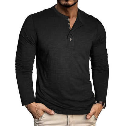 Herren Hemd Langarm Elegant mit Knöpfen Moderne Style