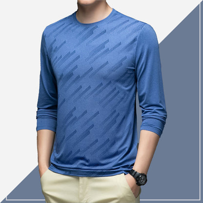Herren Langarmshirt Atmungsaktiv Sportlich Modern