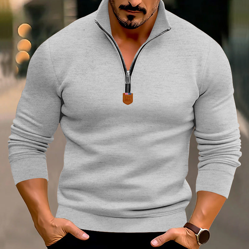 Herren Pullover Kurz Reißverschluss Modern Glamour