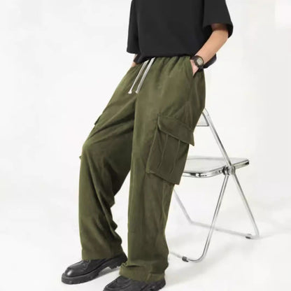 Herren Cargo-Hose mit Kordelzug und Seitentaschen Praktisch