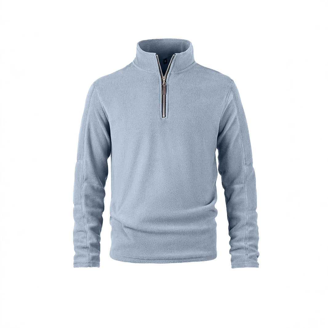 Herren Fleece Pullover Halbzipper Hochkragen Warm