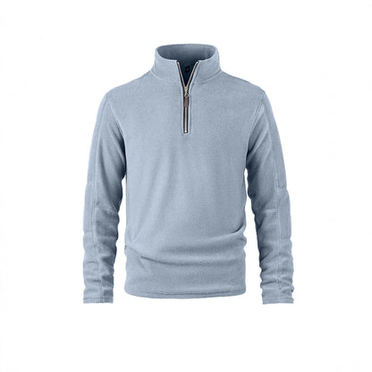 Herren Fleece Pullover Halbzipper Hochkragen Warm