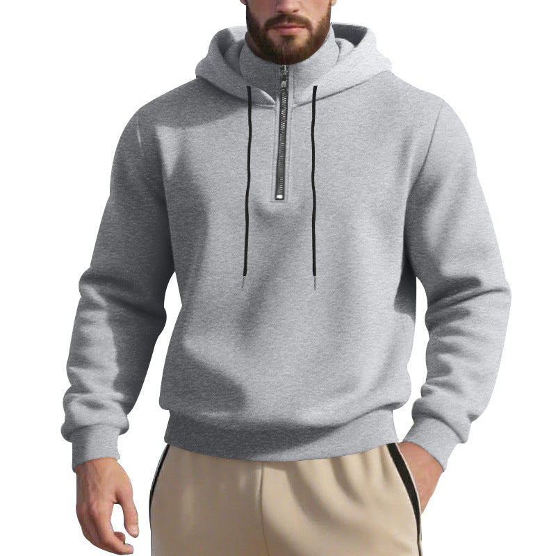 Herren Sweatjacke Reißverschluss Kragen Hoch Modern