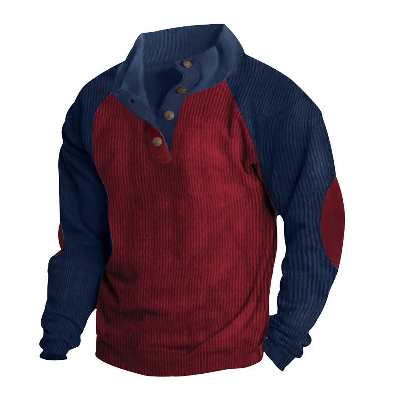 Der Pullover-Shirt mit Knopfleiste und Lederdetails ist ein elegantes und modernes Kleidungsstück, der für den stilvollen Herren geeignet ist. Mit seiner strukturierten Passform und edlen