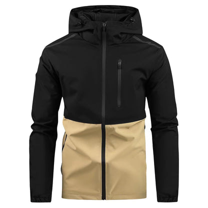 Herren Funktionsjacke mit Kapuze Atmungsaktiv Wasserdicht