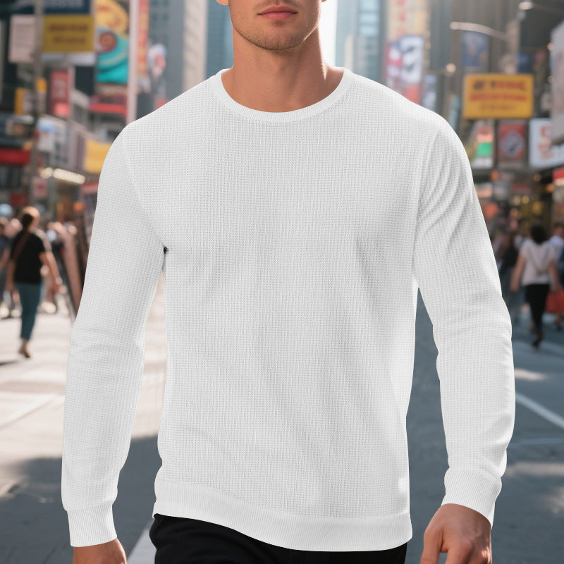 Herren Langarmshirt Elegantes Strukturdesign Modern - BerlinGlamour