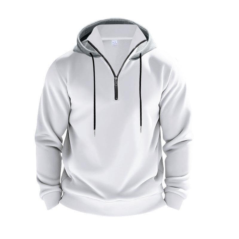 Herren Kapuzenpullover Halbzipp Modern Sportlich
