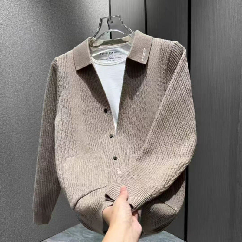Herren Strickjacke Elegant Mit Taschen Modern