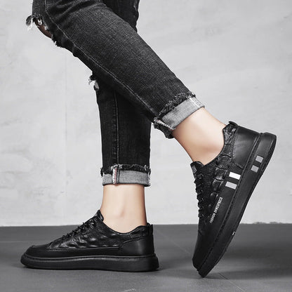 Damen Sneaker Krokodil Design Bequem Trendy