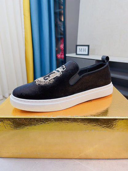 Damen Sneaker Slip On Bequem Mit Zierdetail