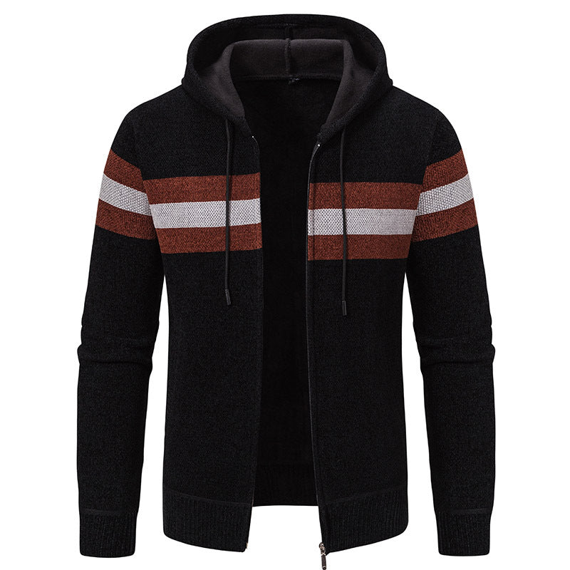 Herren Kapuzenjacke Modisch Strukturiert Elegant - BerlinGlamour