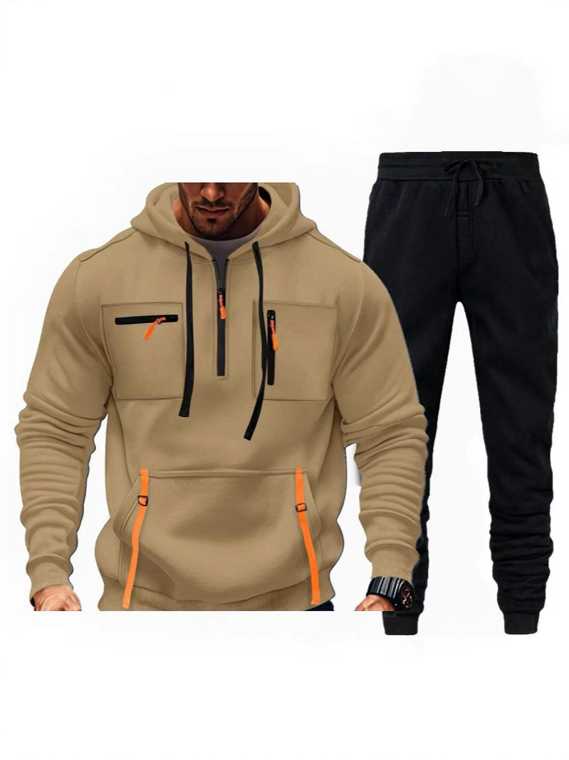 Herren Sportanzug Kapuzenpullover Jogginghose Set
