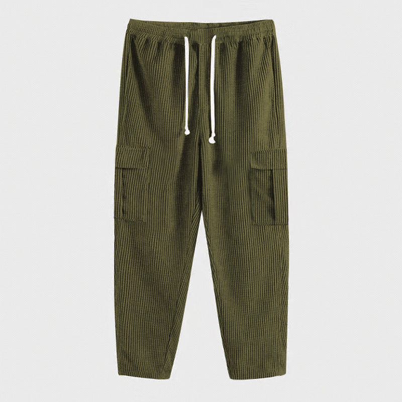 Bequeme Herren Cargo-Hose Elastischer Bund Stretch