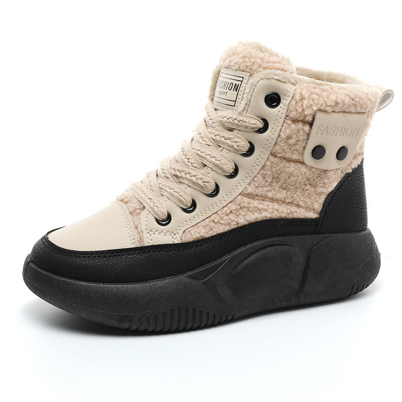 Damen Sneaker High-Top Isoliert Rutschfest Winter