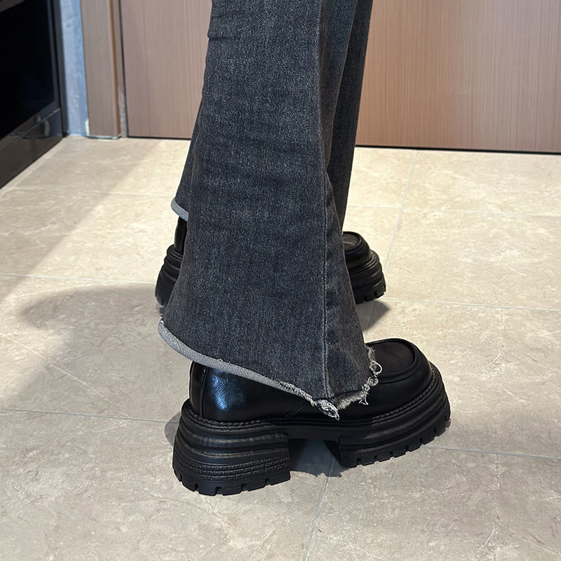 Damen Chelsea Boots Chunky Rutschfest Plateau