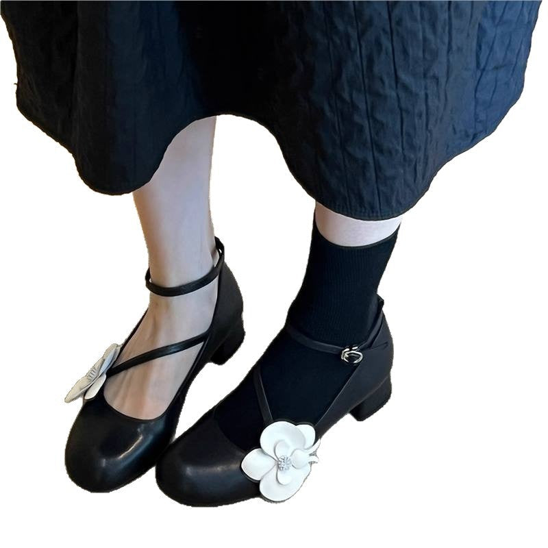 Damen Ballerinas Bequem Blumen Detail Sommer