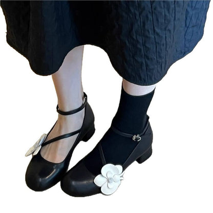 Damen Ballerinas Bequem Blumen Detail Sommer